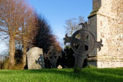 Ashen - St Augustine of Canterbury Graveyard  Victorian iron gravemarkers : Church, Essex, graveyard