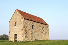 Bradwell-juxta-Mare - St Peter-on-the-Wall  St Peter's Chapel, Bradwell, Essex, built in 654 AD by St Cedd of Lindisfarne : Church, Essex, Saxon