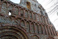 Blind arcades: St Botolph's Priory, Colchester  Copied on nearby St Botolph's Church : Church, Essex, ruin, St Botolph, Priory, Colchester, blind, arcades