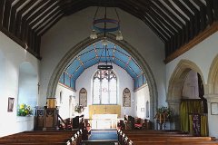 Layer de la Haye - St John - Interior  The interior of this fourteenth century church was restored in Victorian times, and is now light and airy. : Church, Essex, Layer de la Haye, St John. C14, Grade 1, Interior