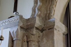 Middleton - All Saints: Chancel Arch Detail  Detail of the carving on Middleton All Saints church chancel arch. : Church, Essex, Middleton, All Saints, C12, Norman, C13, Tudor, Chancel, Arch