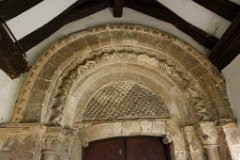Orsett - Norman Arch detail  Orsett - Norman Arch : Architecture, Church, Essex, St Giles, Orsett, Norman, C15, C12, Doorway, Carving