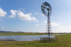 Wind Pump - Bowers Marsh  Bowers Marsh is an SSSI of approximately 270 hectares, with a variety of wetland habitats. : Essex, rural, countryside, scenery, marsh, wind-pump